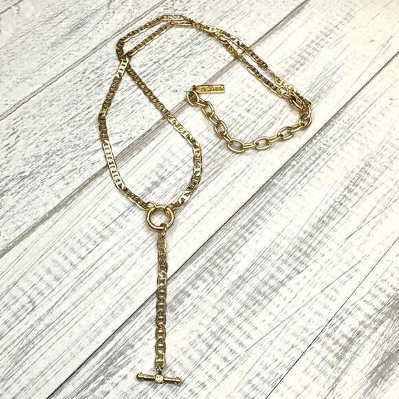 Sugarfix by baublebar Gold Tone Link Y Chain Lariat Necklace - Picture 2 of 6